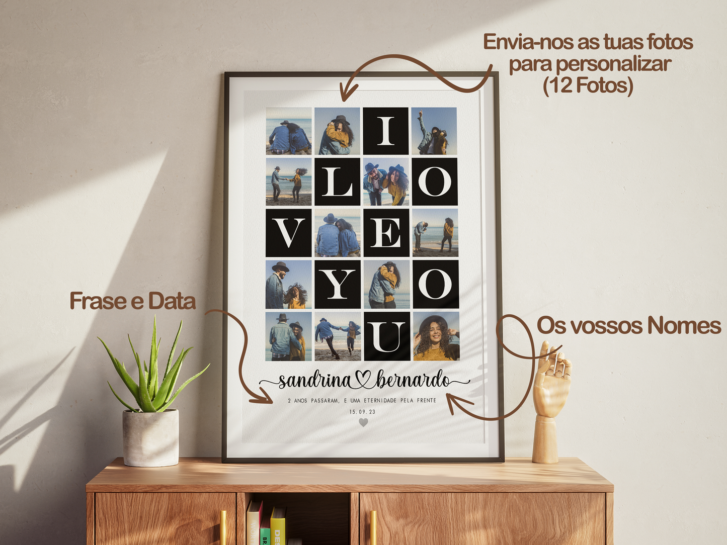 Quadro/Poster - I Love You - Personalizado