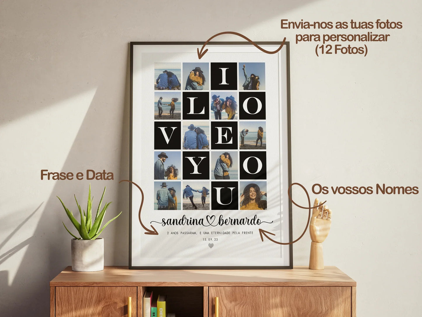 Quadro/Poster - I Love You - Personalizado