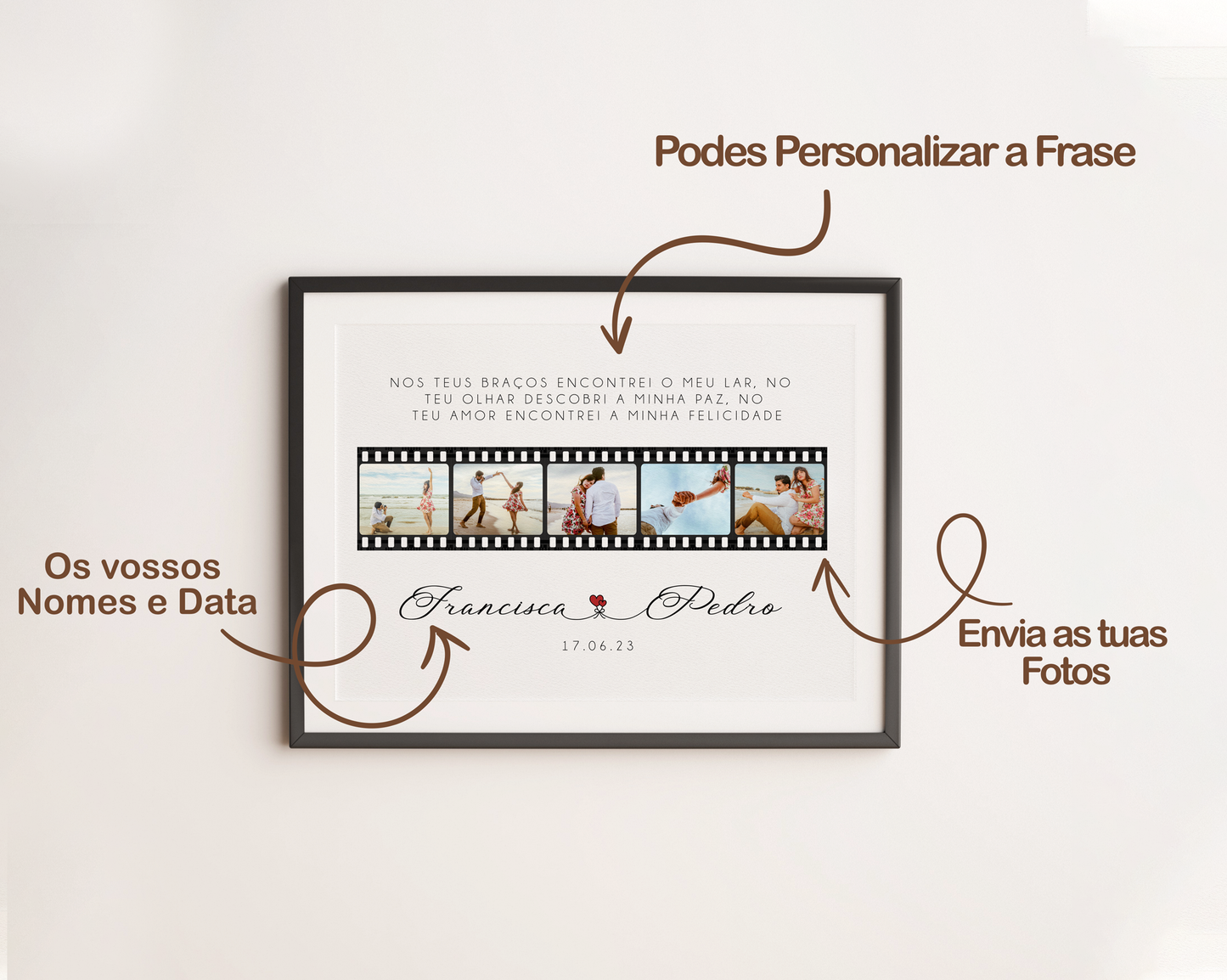 Quadro/Poster - Nos Teus Braços - Personalizado
