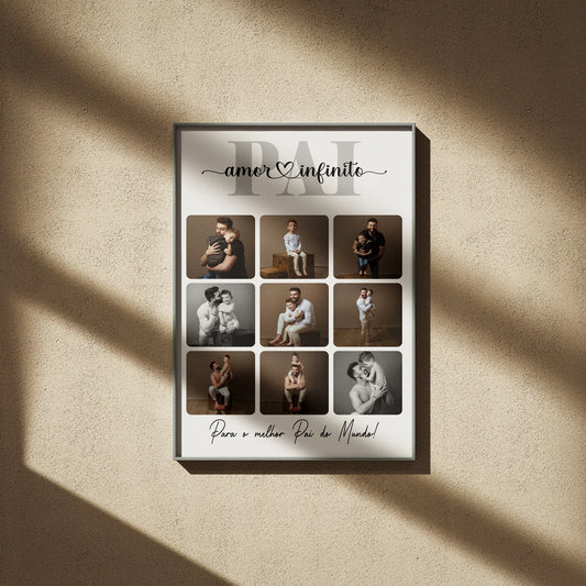 Quadro/Poster - Pai, Amor Infinito - Personalizado