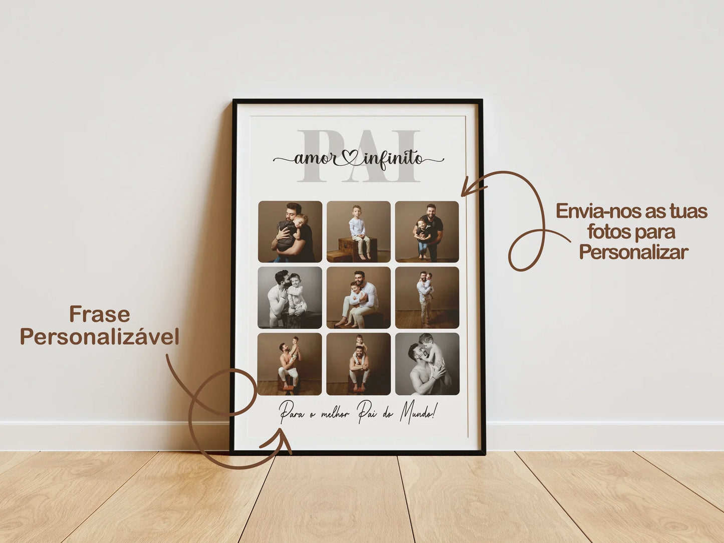Quadro/Poster - Pai, Amor Infinito - Personalizado