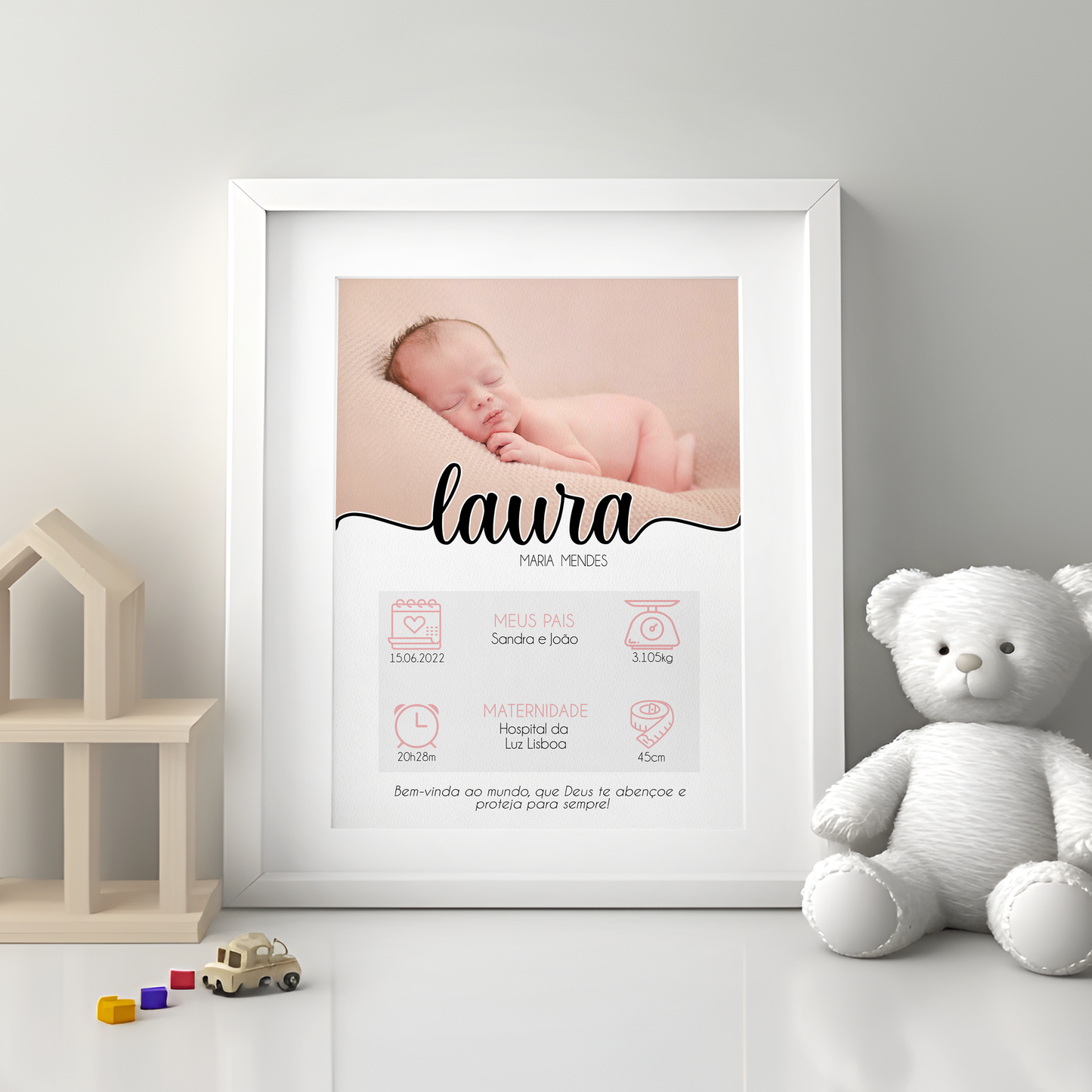 Quadro/Poster - Bem-vinda ao Mundo
