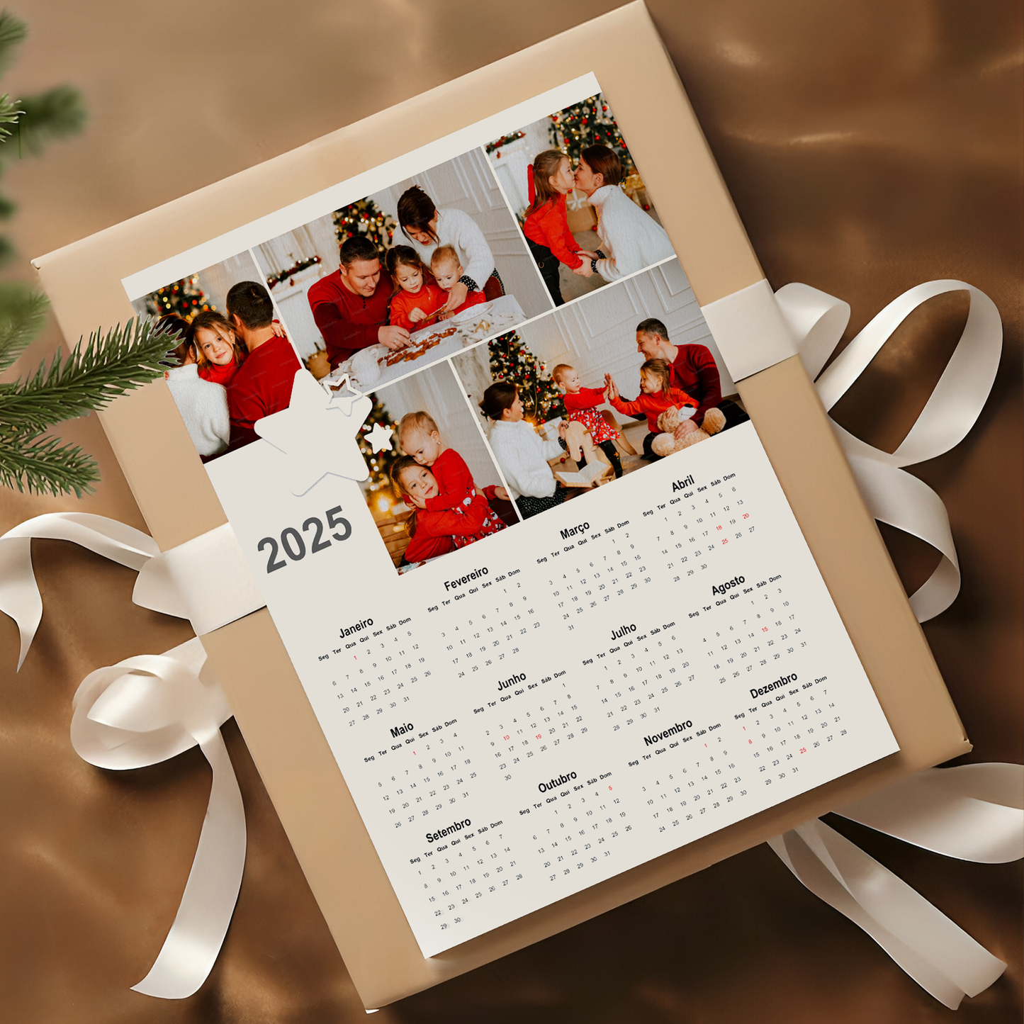 Poster - Calendário 2025 Personalizado com Fotos