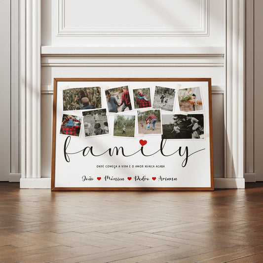 Quadro/Poster - Fotos de Família Personalizado