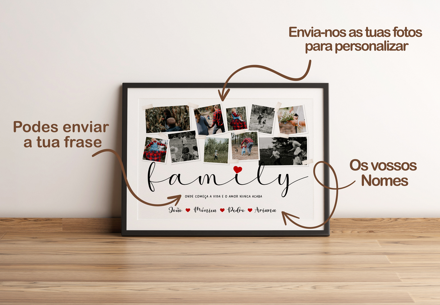 Quadro/Poster - Fotos de Família Personalizado