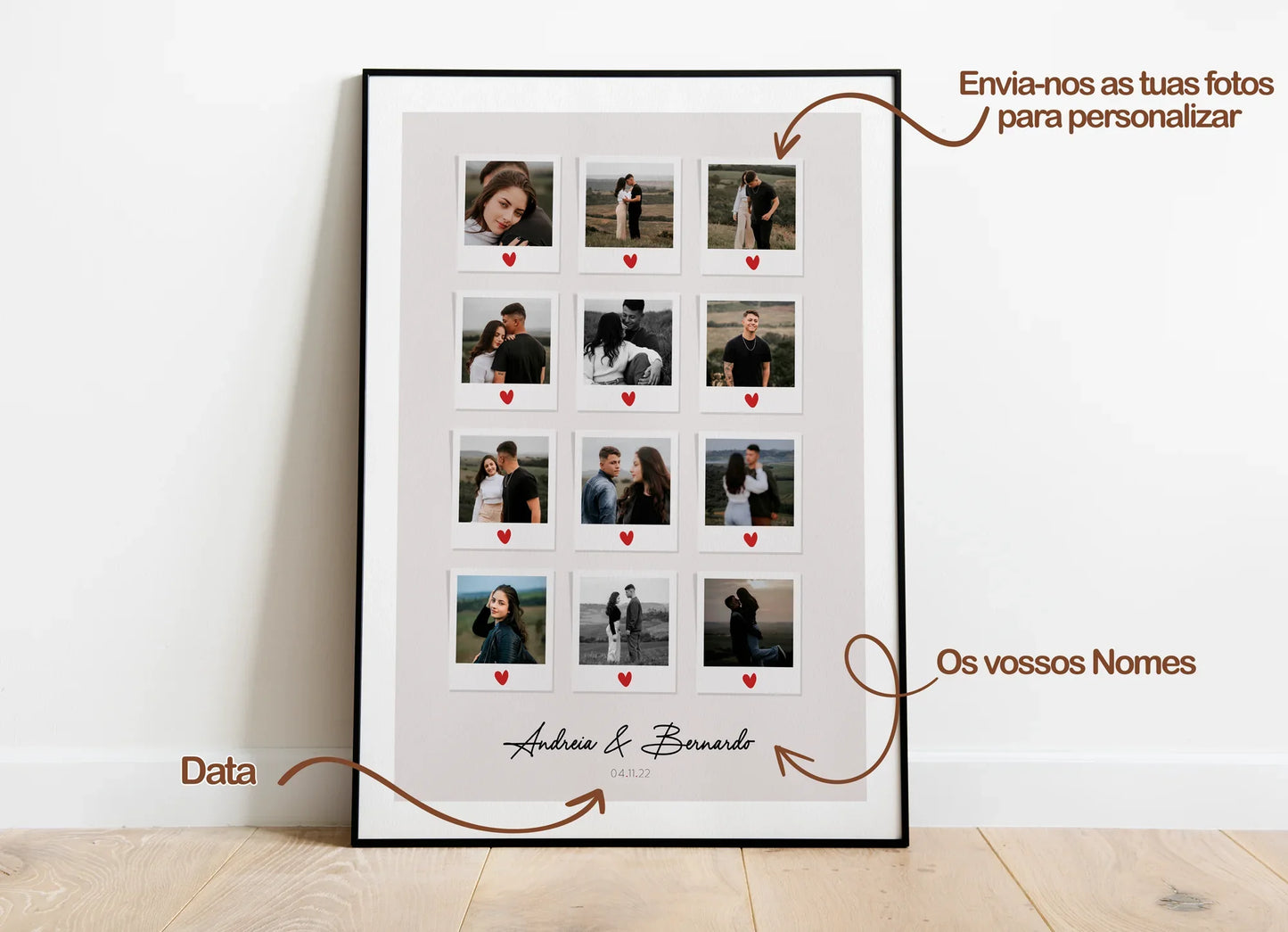 Quadro/Poster - Love Moments Polaroid - Personalizado