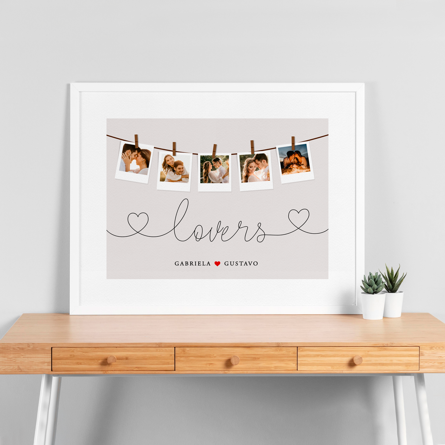 Quadro/Poster - Lovers Polaroid - Personalizado