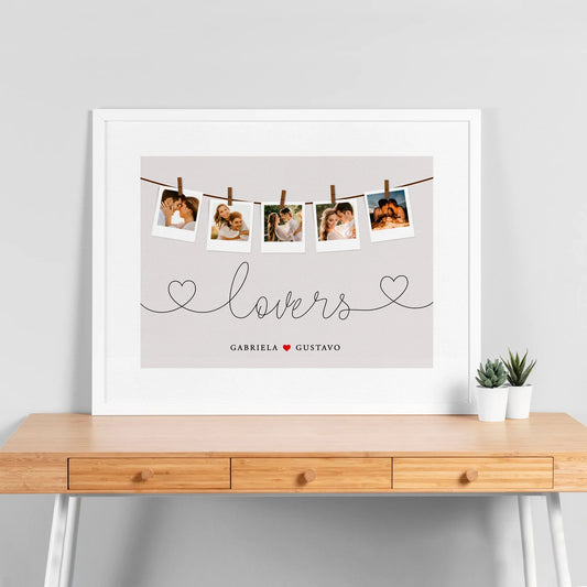 Quadro/Poster - Lovers Polaroid - Personalizado