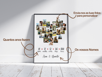 Quadro/Poster - Os Nossos Anos - Personzalizado