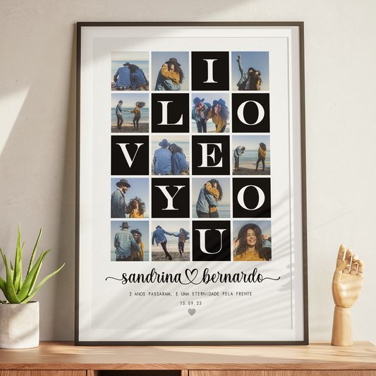 Quadro/Poster - I Love You - Personalizado