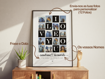 Quadro/Poster - I Love You - Personalizado