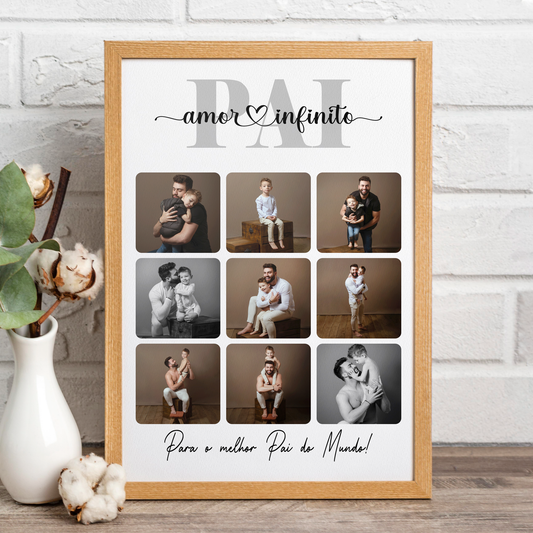 Quadro/Poster - Pai, Amor Infinito - Personalizado