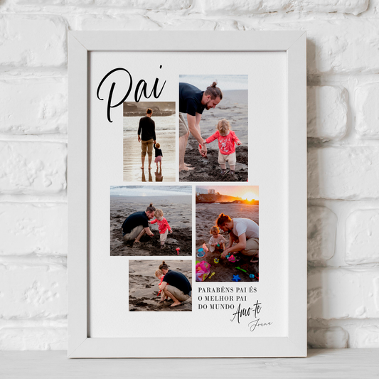 Quadro/Poster - Parabéns Pai - Personalizado