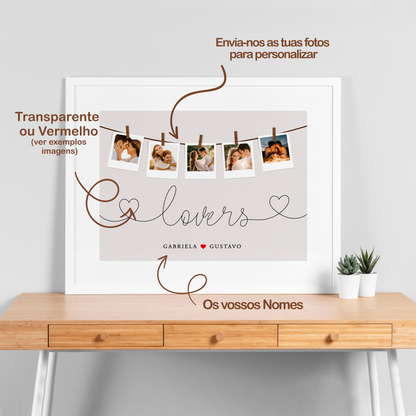 Quadro/Poster - Lovers Polaroid - Personalizado